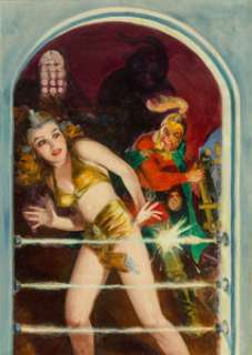 Harry Lemon Parkhurst (American, 1876-1962)
 The Thing from the Swamp, Spicy Mystery cover, February 1942
 Oil on canvas... | Heritage