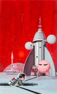  - Ed Valigursky (American, 1926-2009)
 Crashing Suns paperback cover, 1965
 Acrylic on board
 18 x 11 inches
 Not signed
 ...