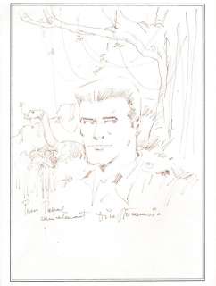 Attanasio | Bob Morane, illustration sur papier dessin au feut… | Millon