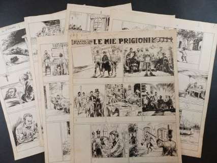 Giorgio Scudellari | Silvio Pellico - Le Mie Prigioni - Page volante - Exemplaire unique | Catawiki