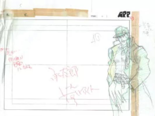 Araki Hirohiko - Jojo’s Bizarre Adventure | Jojo Bizarre Adventure – Jotaro Kujo – Genga – 5158 | La Galerie de la Bande Dessinée