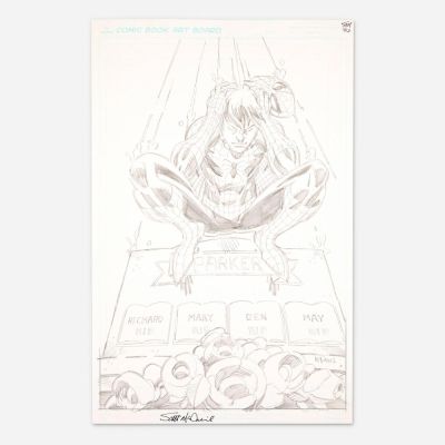 Lot 375 - Scott McDaniel, Spider-Man Unmasked Original Art Illustration (2012) | Landry Pop Auctions