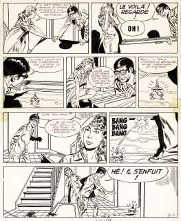 Piroton | Les Krostons, La menace des Krostons, planche originale à l’encre de chine. Première apparition des Krostons en 1968 dans le journal Spirou. Planche historique. | Septimus