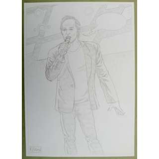 OLIVIER Jean-Jacques GOLDMAN dessin A4 n° 4 | YakaBD