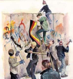 Follet, René - Le Mur de Berlin | Follet, René - Le mur de Berlin - Illustration originale - (2001) | Catawiki