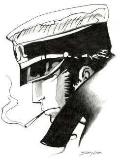 Sanjulian, Manuel | Sanjulian, Manuel - Original drawing - Tribute to Corto Maltese | Catawiki