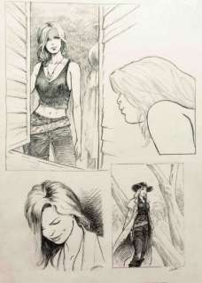 Penet Régis - Â«Les Fleurs CarnivoresÂ» Dessin Ã  la mine de plomb pour l‘héroïne