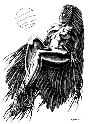 Raúlo Cáceres | Ref DAM08. Morrigan (29,7x21cm). | Raúlo Cáceres