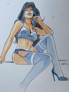 Jim | Jim - Dessin original couleur - Une Nuit Ã  Rome - Marie | Catawiki