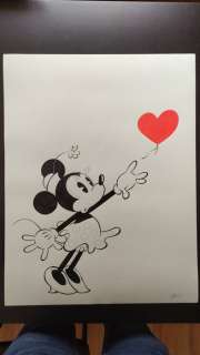 Sergio Garrido | Mickey Mouse - Homenaje a Banksy - Exemplaire unique | Catawiki