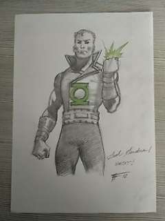 Fabrizio Fiorentino - 100 Bullets, Green Lantern - Fabrizio Fiorentino Illustrazione originale Guy Gardner da Green lantern - Page volante - Exemplaire unique - (2012/2012)