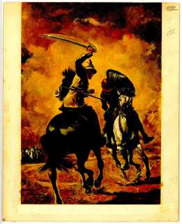 George -WITH SWORD RAISED, ADVENTURE, Magazine Cover, Signed (c. 1955) | Russ Cochran