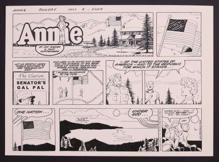 Original Art for the Annie Comic Strip (July 4th, 2004) by Alan Kupperberg | mycomicshop.com