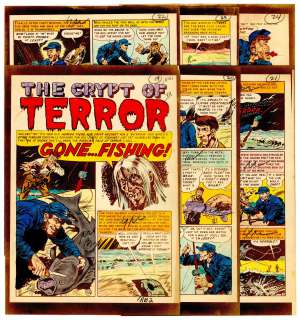 Davis - GONE â€¦ FISHING!, VAULT OF HORROR #22, 6 Pg SP Story (1952) | Russ Cochran