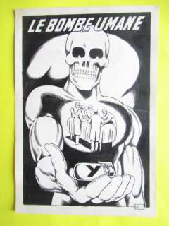 Roberto Peroni Corbella | Kriminal n. 137 Splash Page pag. 1 - ’’Le Bombe Umane’’ Original Art - (1968) | Catawiki