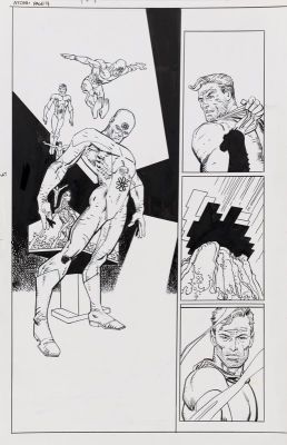 Klaus Janson | Dark Knight Master Race: The Atom - Page 4, DC Comics Penciler: Frank Miller - Inker: Klaus Janson, 2016 | Philippe Labaune Gallery