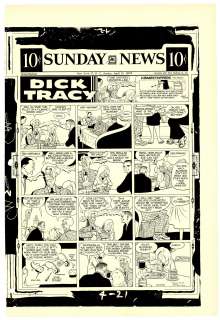 Gould - DICK TRACY, Sunday Black & White Proof (04/21/1957) | Russ Cochran