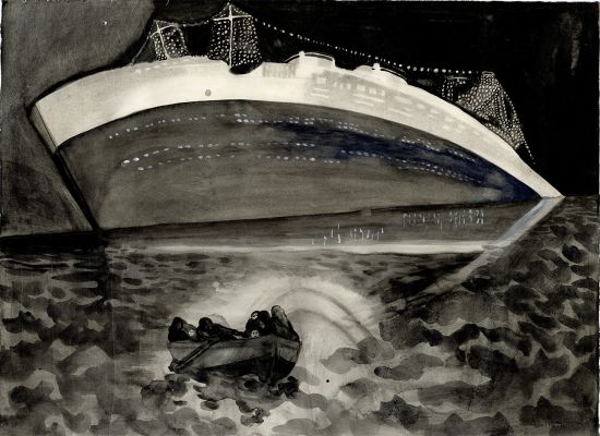 Elene Usdin | Detroit Roma – Dessin original – Gloria – D’après Federico Fellini | Galerie Barbier