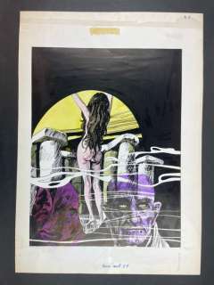 Marco Rostagno | Horror Sansoni n. 6 - Marco Rostagno - originale di copertina - Page volante - Exemplaire unique - (1970) | Catawiki
