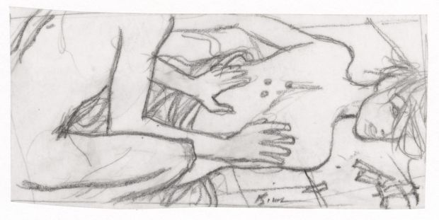 Enki Bilal | GRAPHITE IN PROGRESS 3 – Dessin original 94 | Galerie Barbier