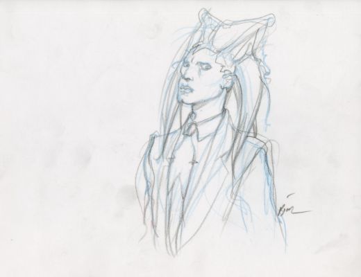 Enki Bilal | GRAPHITE IN PROGRESS 3 – Dessin original 77 | Galerie Barbier