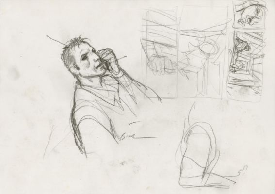 Enki Bilal | GRAPHITE IN PROGRESS 3 – Dessin original 6 | Galerie Barbier
