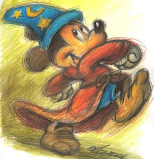 Joan Vizcarra | Mickey Mouse The Sorcerer’s Apprentice - Original Drawing - Joan Vizcarra - Pencil Art - Original Artwork | Catawiki