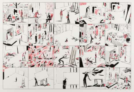 François Avril | Le destin d’un artiste Encre de Chine et crayon de couleur | Millon