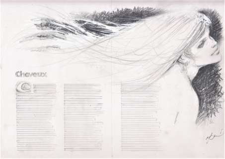 Follet, René | Follet, René Dessin préparatoire original - Féminité - pour â€œBlasons du corps Â» - (2003) | Catawiki