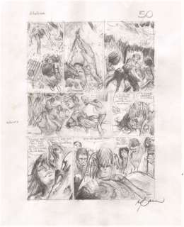 Follet, René | Follet, René - Dessin préparatoire original (p.50) - Shelena - (2005) | Catawiki