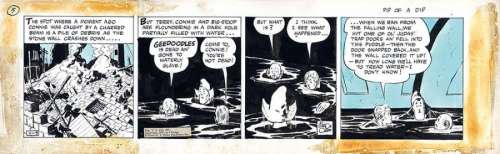 Milton Caniff | Terry et les pirates Strip original à l’encre de chine, paru | Cornette de St Cyr