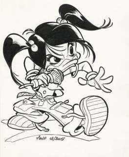 Vitale Mangiatordi | Paperino Paperotto - Vitale Mangiatordi - illustrazione originale "Vicky" - Page volante - (2005) | Catawiki