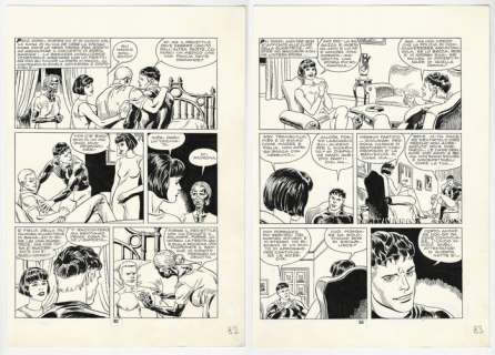 Roberto Diso | Mister No # 153 - Roberto Diso - 2x tavole originali "Il Tesoro Scomparso" - Exemplaire unique - (1988) | Catawiki