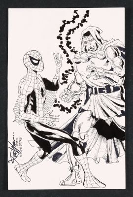 Ron Williams | Spider-Man vs. Dr. Doom Sketch | mycomicshop.com