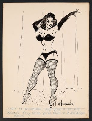 Original Art A Wife Can Tell Pinup Gag Strip by Walter Fitzpatrick | mycomicshop.com