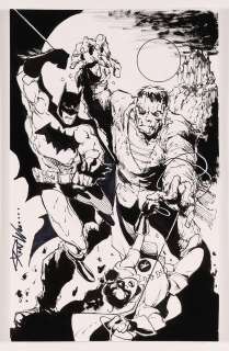 Batman and Robin vs. Frankenstein Sketch by Ron Williams | mycomicshop.com