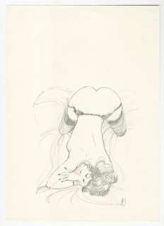 Leone Frollo | Leone Frollo - illustrazione originale "Donna Sdraiata" - Exemplaire unique | Catawiki