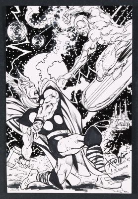 Ron Williams | Silver Surfer #4 Homage Sketch by Ron Williams | mycomicshop.com