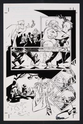Norman Lee | Original Art from Planet of the Apes #5 (2002) Page 18 Pencils by Adrian Sibar, Inks | mycomicshop.com (Buy It Now)