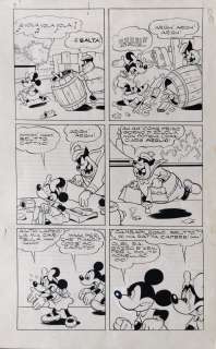 Tavola originale Topolino n.123 “Andiamo a scuola con” pag. 8 Giovan Battista Carpi