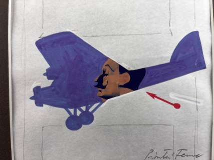 Ferenc Pinter | Ferenc Pinter - Poirot: Delitto in Cielo - Page volante - Exemplaire unique | Catawiki