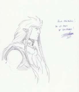 Bileau. Dessin original dédicacé Elfes | BDEnchères