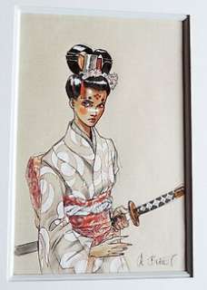 Buchet, Philippe - Original drawing in colour, done in Indian ink and colour ink, for a cover  - Sillage