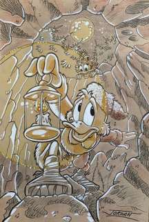 Julian Jordan | Uncle Scrooge - Glittering Goldie - "The Cave" - Signed Original Art by Julian Jordan - 29,7 x 20,5 cm | Catawiki