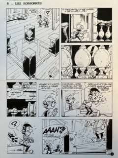 Seron, Pierre | Seron - Originele pagina (p.8) - Les petits hommes T41 / De Mini-mensjes 41 - Opération Q.I. / Operatie IQ - (2004) | Catawiki