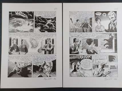 Civitelli - Boselli | Tex Gigante n. 675 - Fabio Civitelli - 2x Tavole Originali "L’Inferno che Urla" - Firmate - Page volante - Exemplaire unique - (2017) | Catawiki