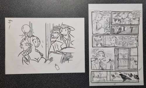 Lapone | Lapone, Antonio - Planche originale crayonnée + case originale encrée - A.D.A. - La Vallée du squelette hostile - (2006) | Catawiki