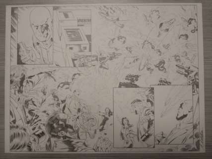 Claudio Castellini | Superman - Claudio Castellini Double Splash-page original art from Man and Superman - Page volante - Exemplaire unique - (2015/2015) | Catawiki