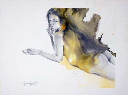 Giovanna Casotto | Giovanna Casotto - Portfolio "Acquarelle" firmato, con acquarello originale - EO - (2021) | Catawiki