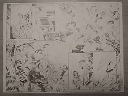 Claudio Castellini | Superman - Claudio Castellini Double Splash-page original art from Man and Superman - Page volante - Exemplaire unique - (2015/2015) | Catawiki